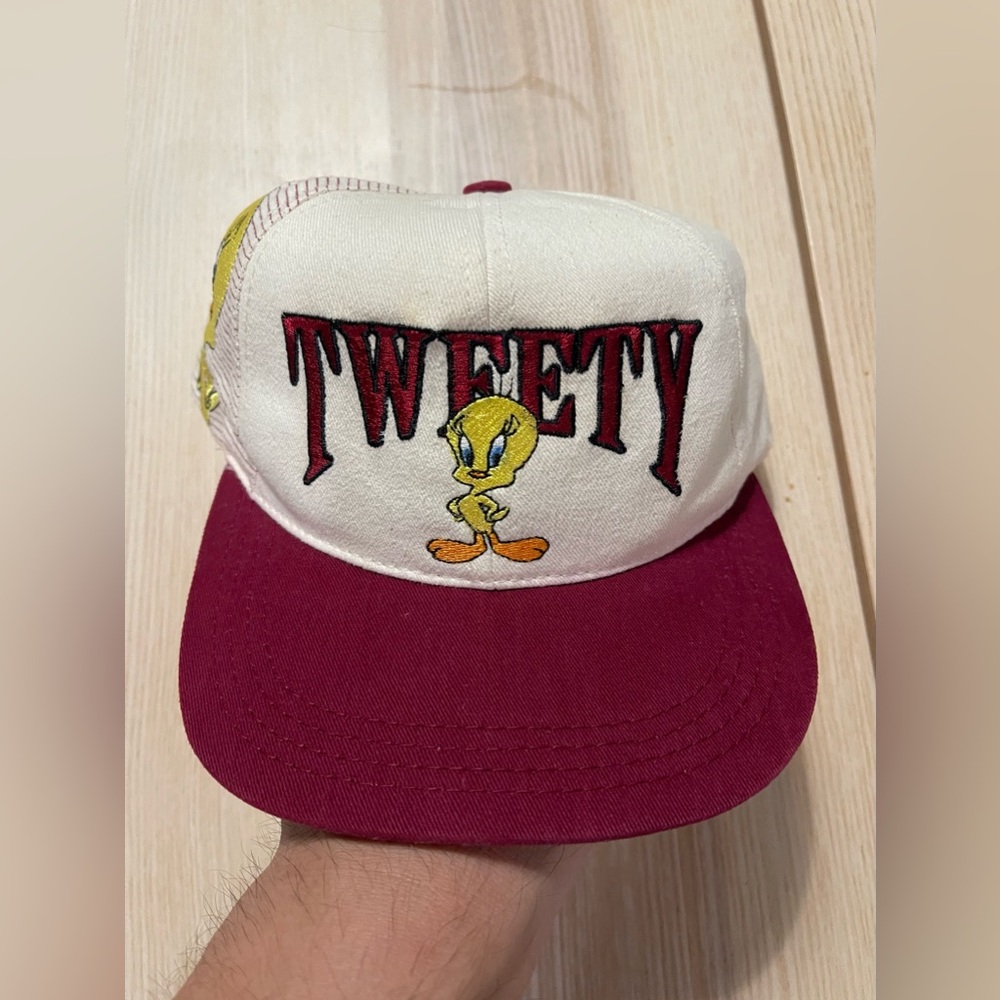 Vintage Acme Kids Tweety Bird Laser Style SnapBack Hat‎